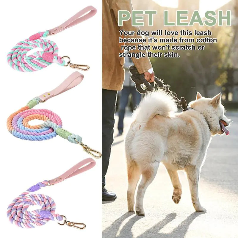 Candy Cotton Rope Leash